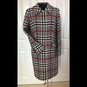 Wool blend plaid coatTalbots sz14
